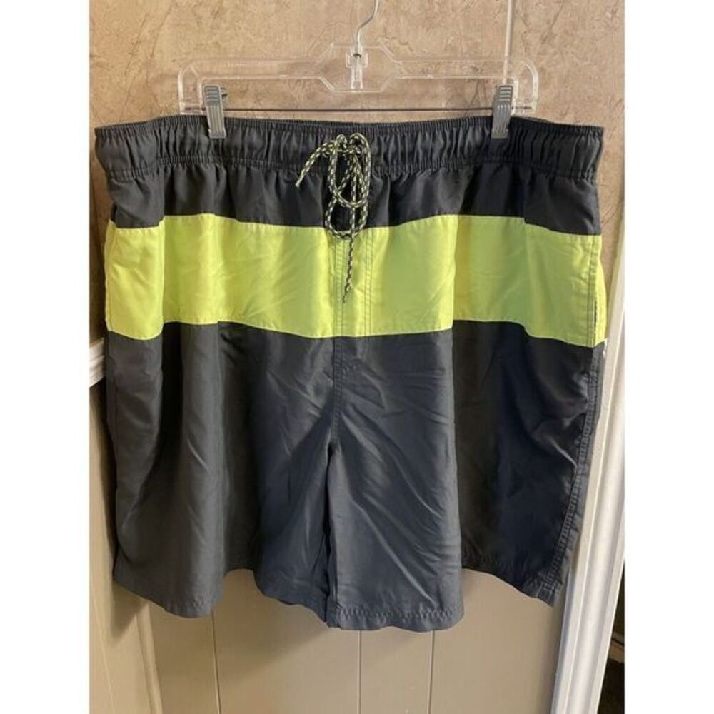 OP‎ Swim Trunks Dark Grey And Yellow Size 3 XL